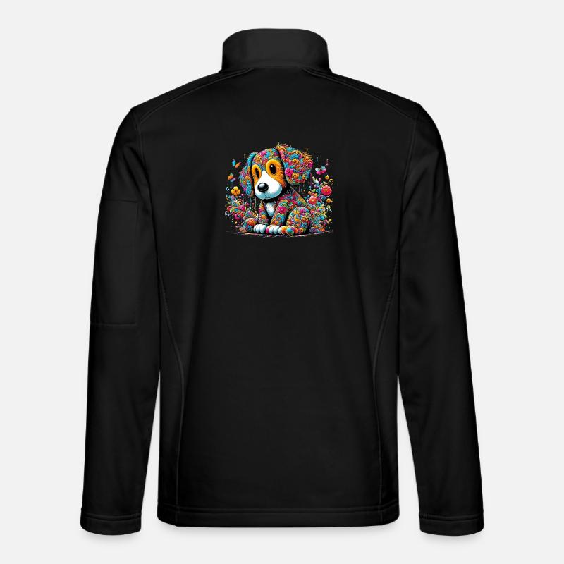 Hund - Unisex Softshelljacke - Schwarz