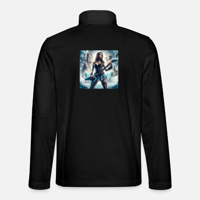 Gitarrist bei Poseidon - Unisex Softshelljacke - Schwarz