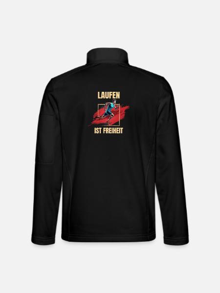 Laufen ist Freiheit - Unisex Softshelljacke - Schwarz