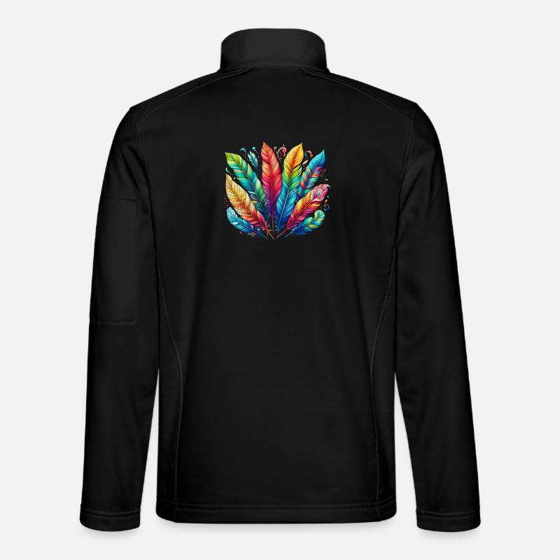 Feder Federstift Kugelschreiber - Unisex Softshelljacke - Schwarz