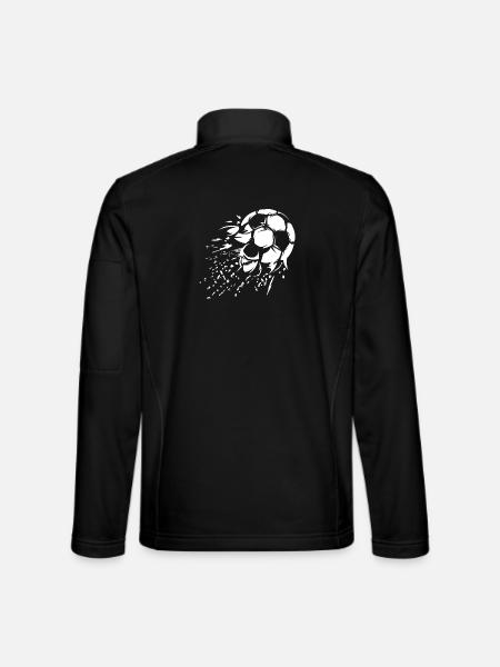 Fußball Schuss Explosion Illustration Team Logo - Unisex Softshelljacke - Schwarz - Hinten