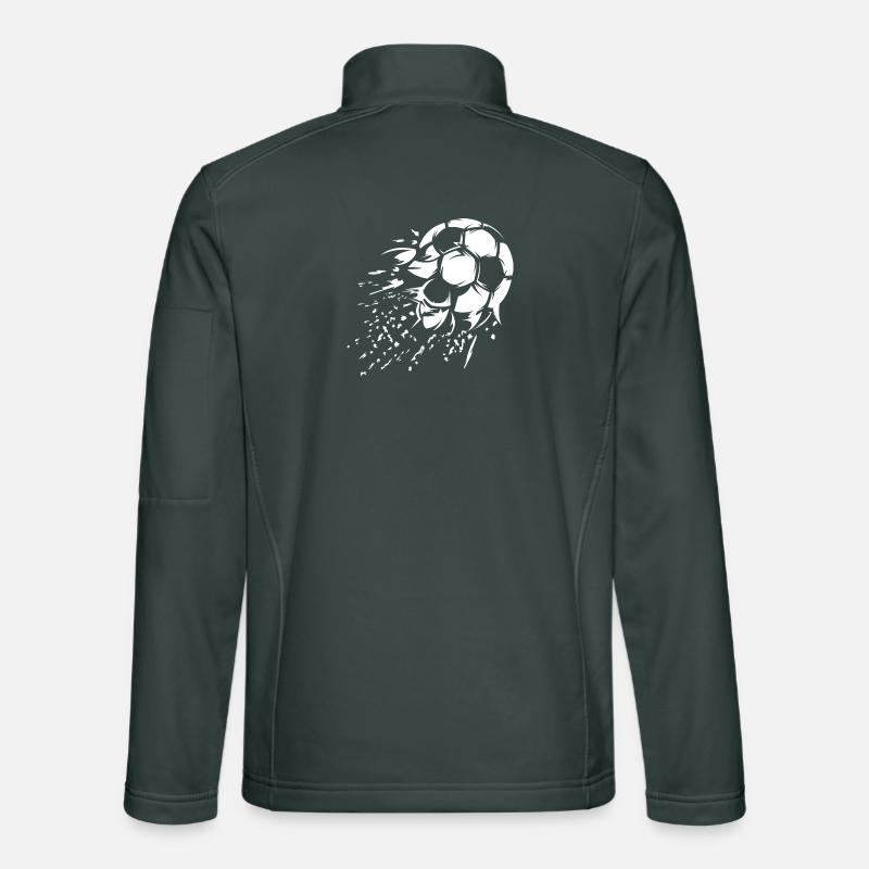 Fußball Schuss Explosion Illustration Team Logo Unisex Softshelljacke