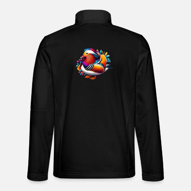 Mandarin duck - Unisex Softshell Jacket - black