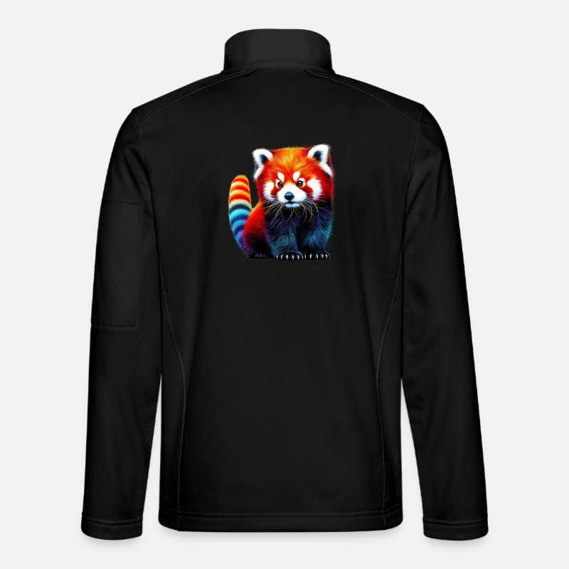 Red panda - Unisex Softshell Jacket - black