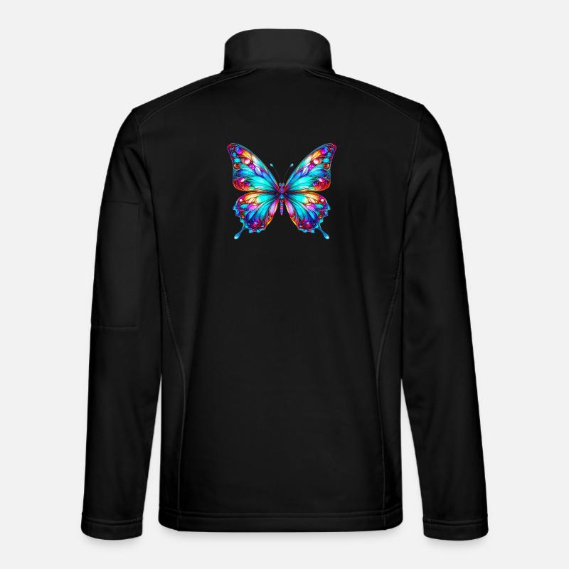 Schmetterling - Unisex Softshelljacke - Schwarz