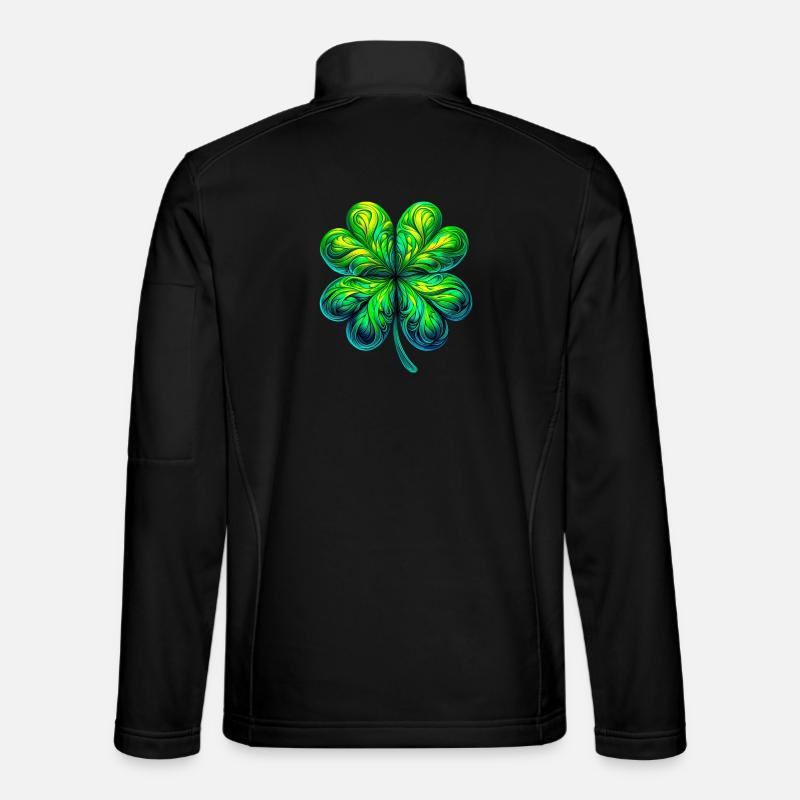 Four-leaf clover - Unisex Softshell Jacket - black