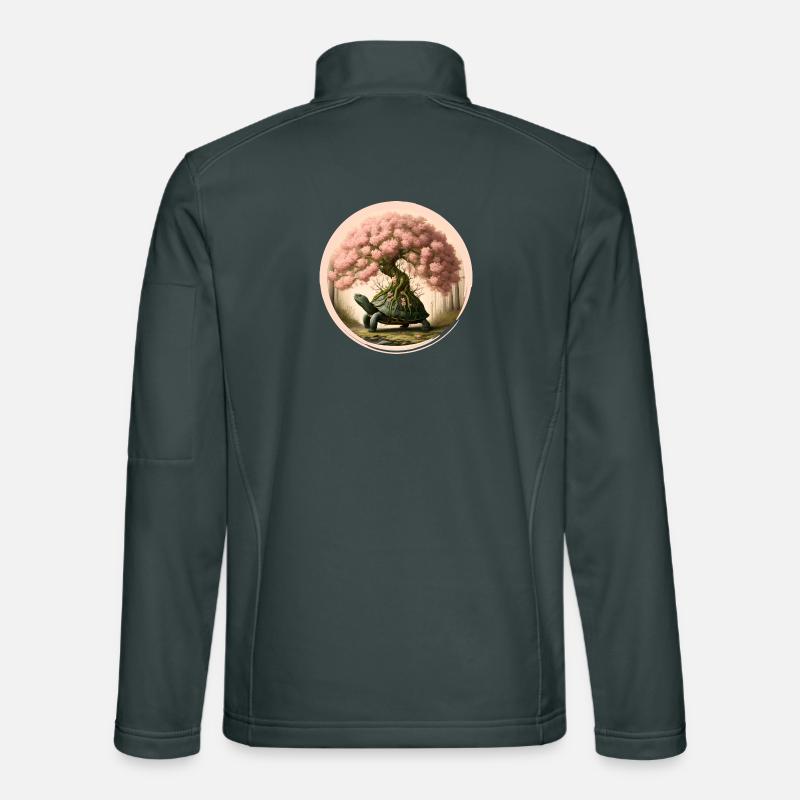 Turtle with a bonsai on its carapace Unisex Softshell Jacket