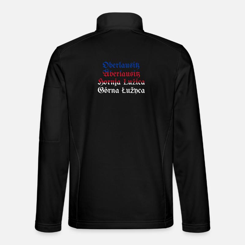 Oberlausitz mit sorbischer Flagge blau-rot-weiß Unisex Softshelljacke
