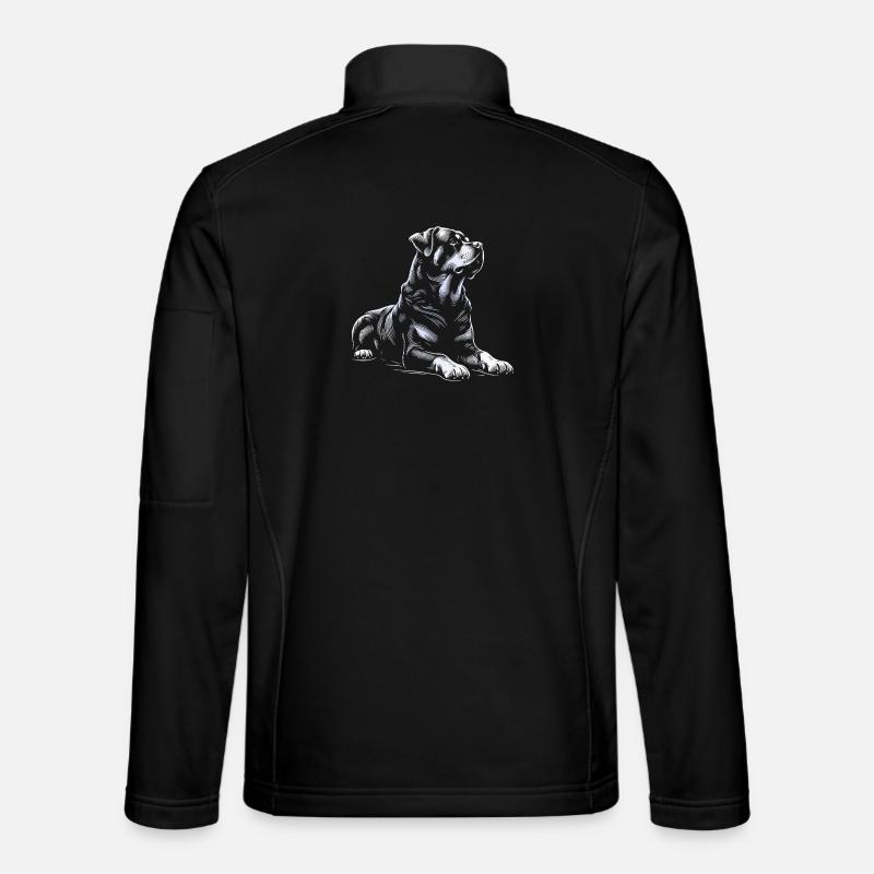 Recumbent Rottweiler - Unisex Softshell Jacket - black
