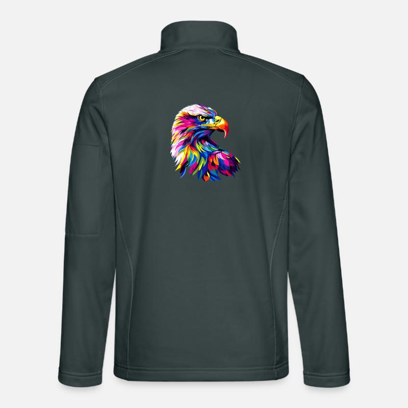 Eagle Pop Art Bright Colors Golden Eagle White-tailed Eagle Unisex Softshell Jacket