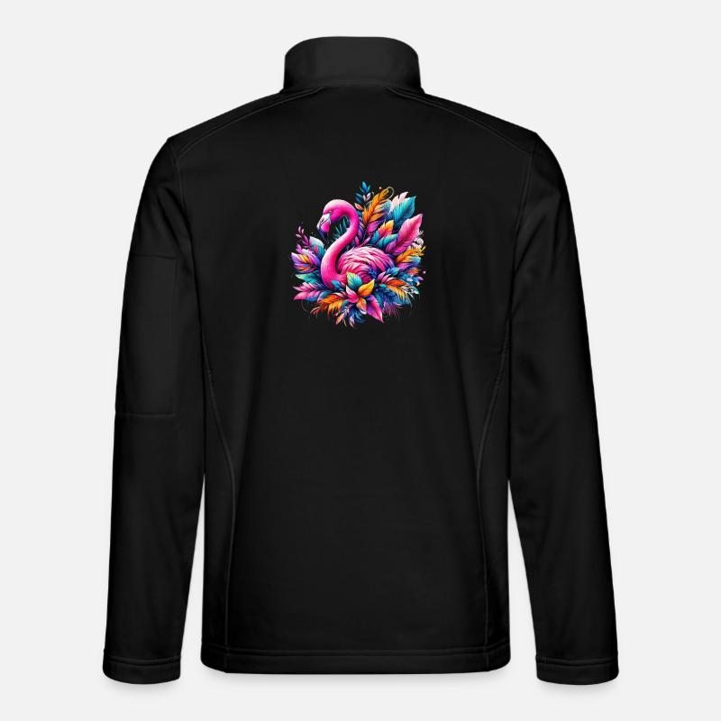 Flamingo - Unisex Softshelljacke - Schwarz