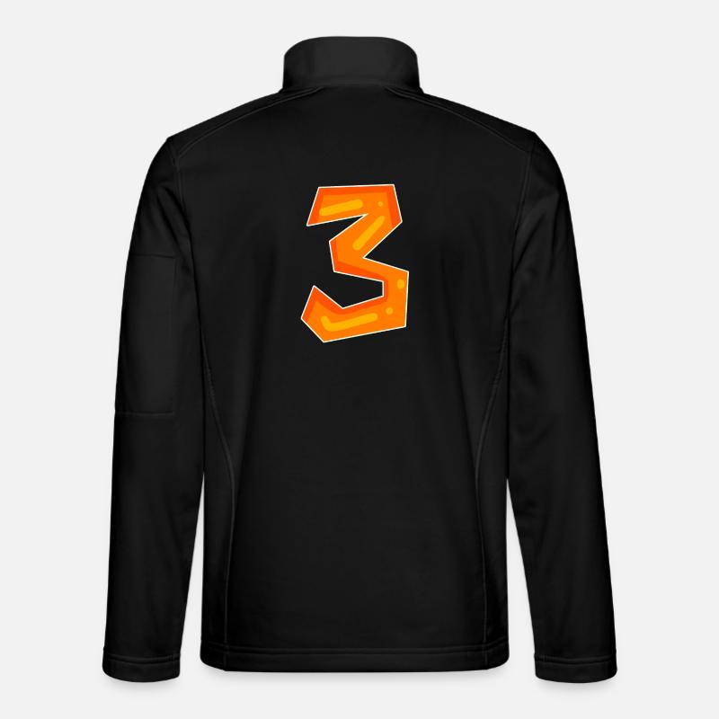 3 orange - Unisex Softshell Jacket - black