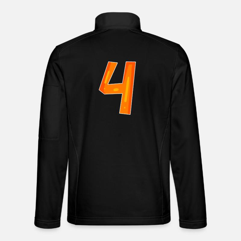 4 orange - Unisex Softshelljacke - Schwarz