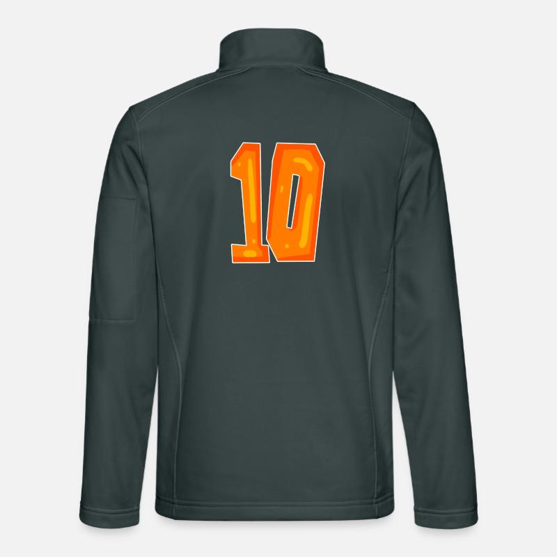 Dix 10 Numéro Orange Veste en tissu softshell Unisexe