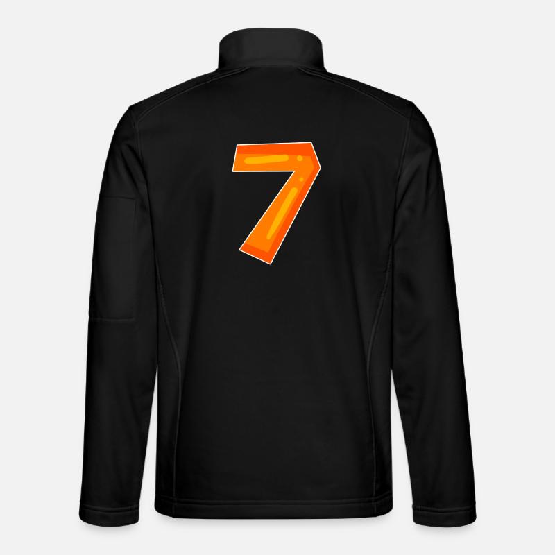 Number Seven - Number 7 Number - Unisex Softshell Jacket - black