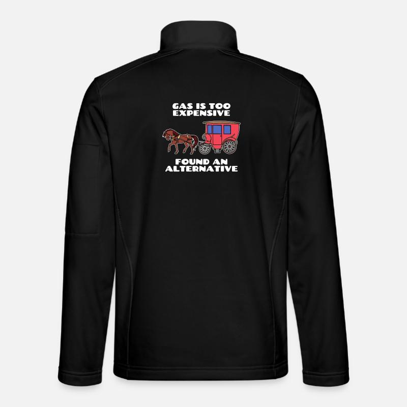 Energiespeicher Tanken Statement Energie - Unisex Softshelljacke - Schwarz