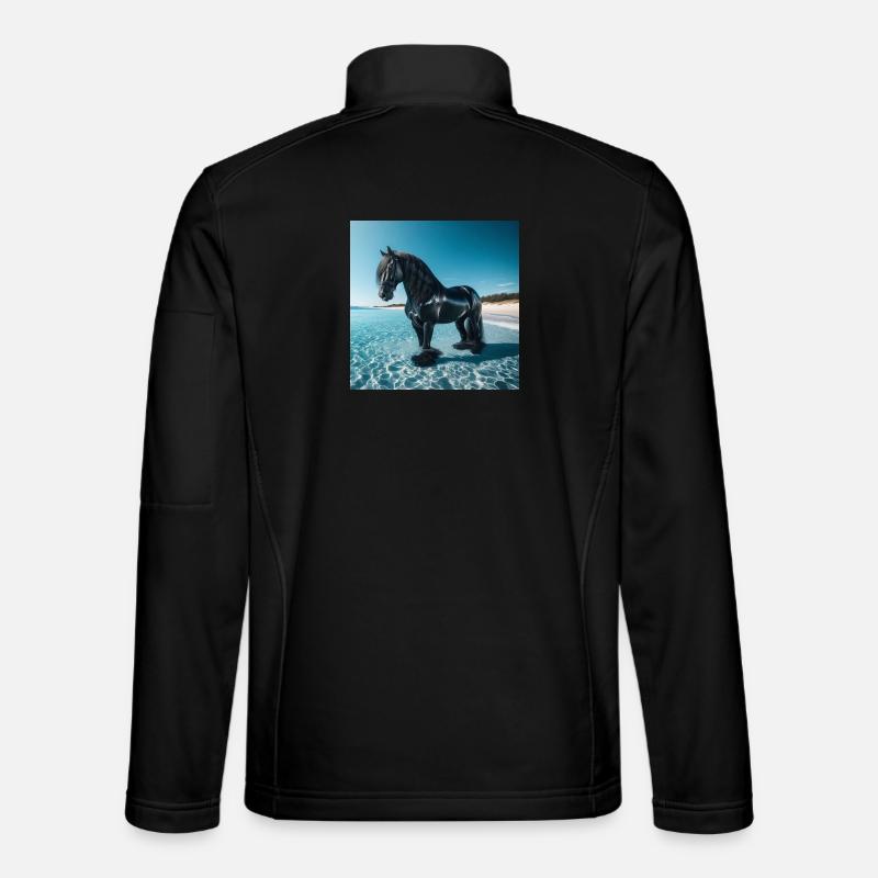 Cheval dans l’eau Veste en tissu softshell Unisexe
