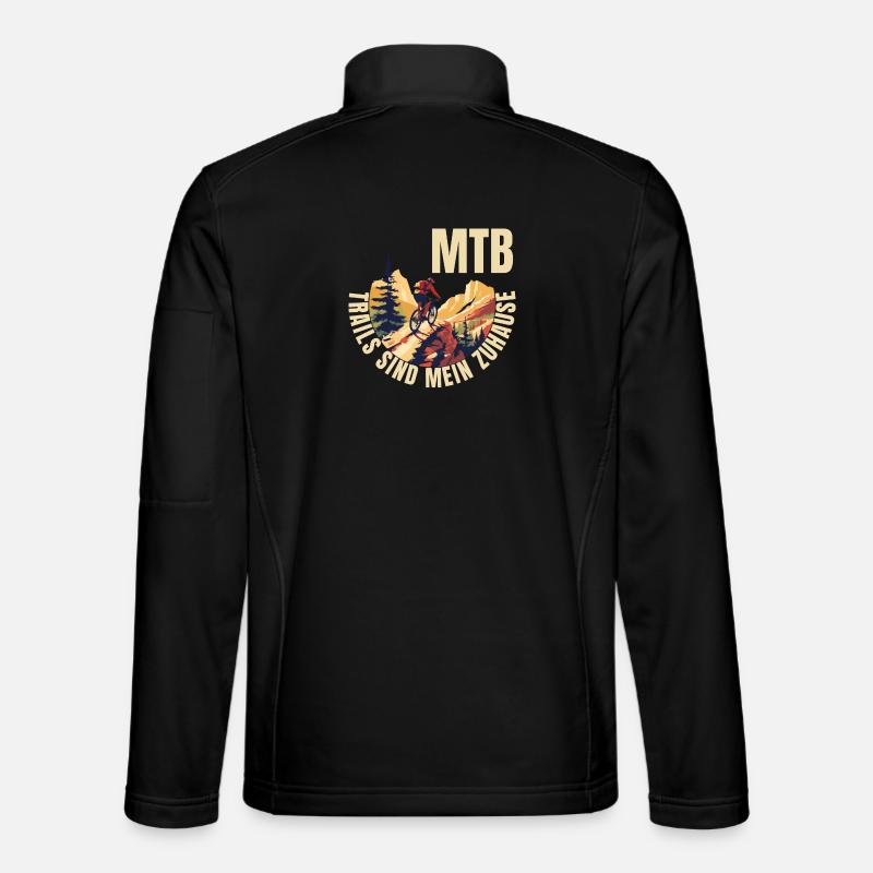 Trails sind mein Zuhause - Unisex Softshelljacke - Schwarz