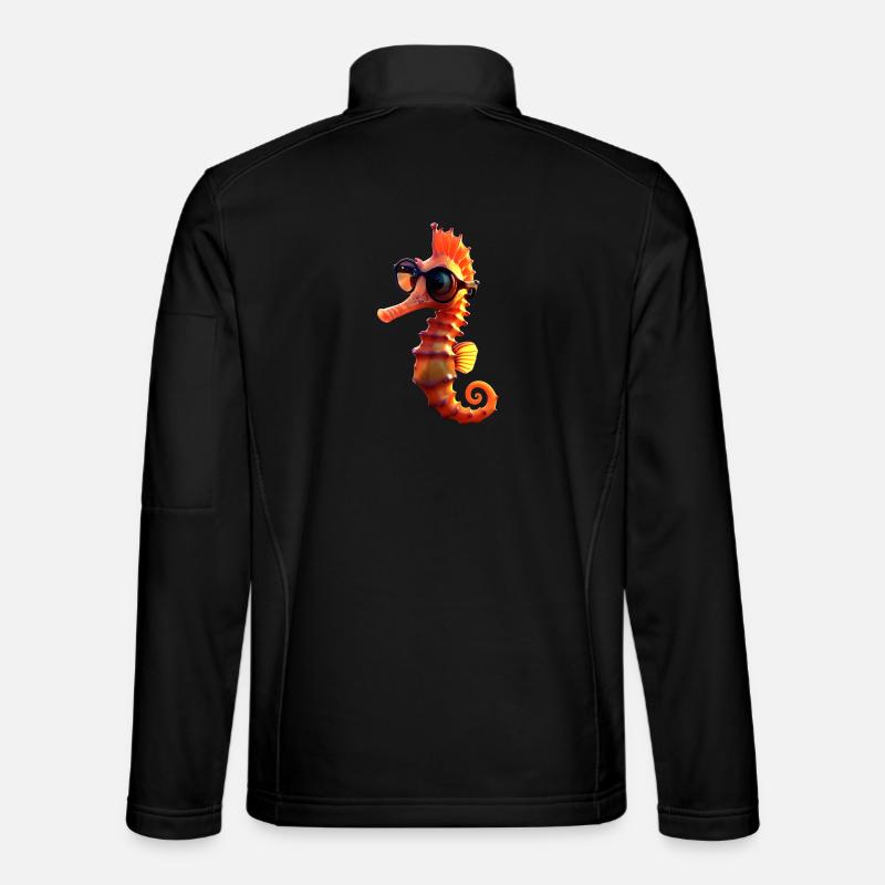 Seepferdchen Aquarist Angler Süßes Seepferdchen - Unisex Softshelljacke - Schwarz