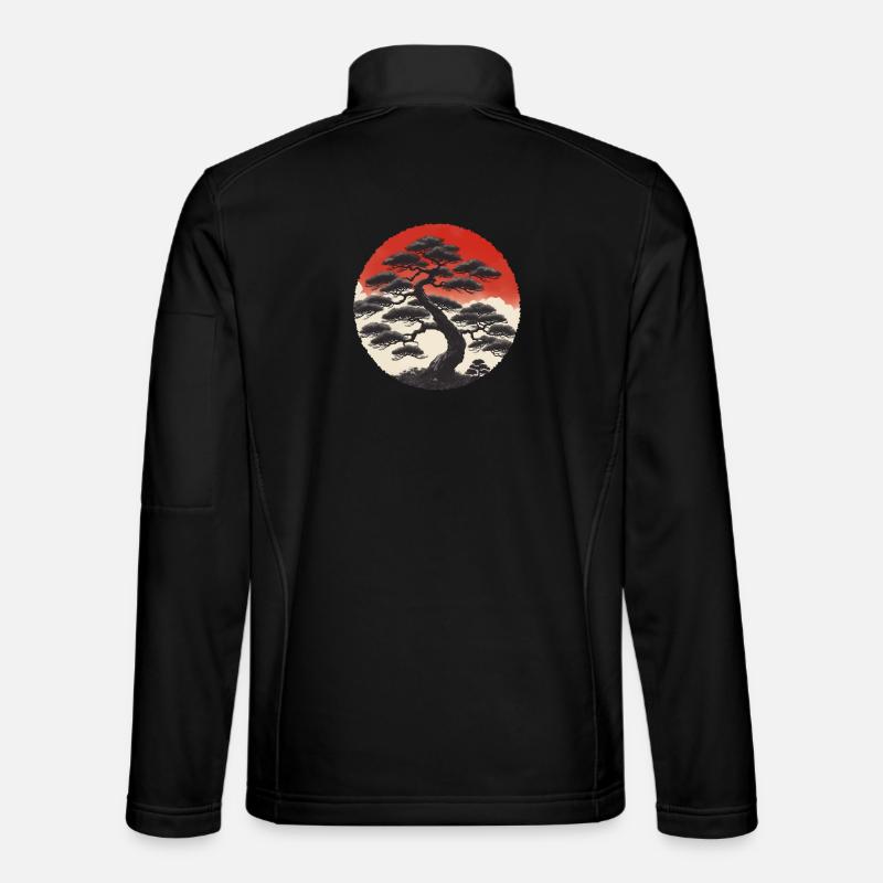 Asiatische Landschaft - Unisex Softshelljacke - Schwarz
