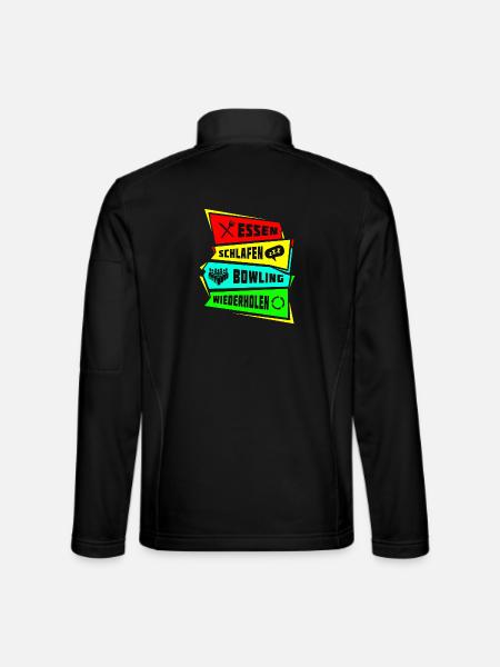 Eat Sleep Repeat bowling - Unisex Softshell Jacket - black