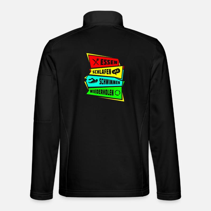 Eat Sleep Repeat Swim - Unisex Softshell Jacket - black