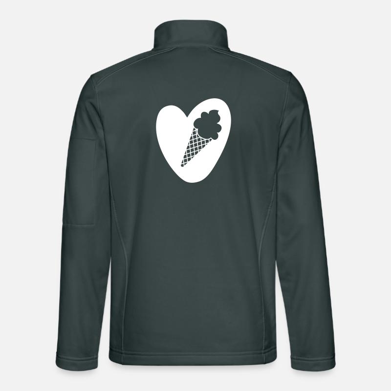 Herz Eis Sommer Waffel naschen Sweets lecker Liebe Unisex Softshelljacke