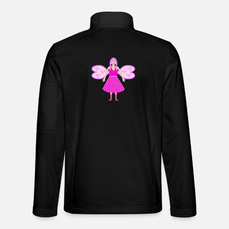 Fantasy Flower Fairy Foxglove Digitalia - Unisex Softshell Jacket - black