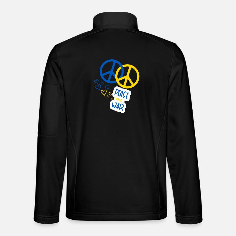 Frieden statt Krieg (Gelb & Blau) - Unisex Softshelljacke - Schwarz