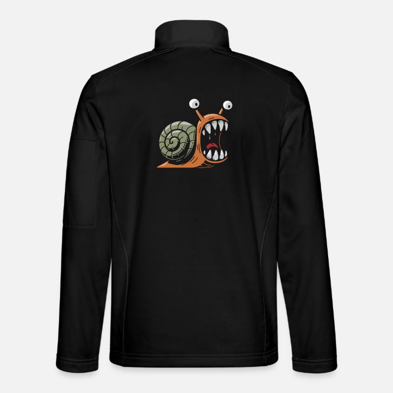 Schnecke mit großen Zähnen - Unisex Softshelljacke - Schwarz