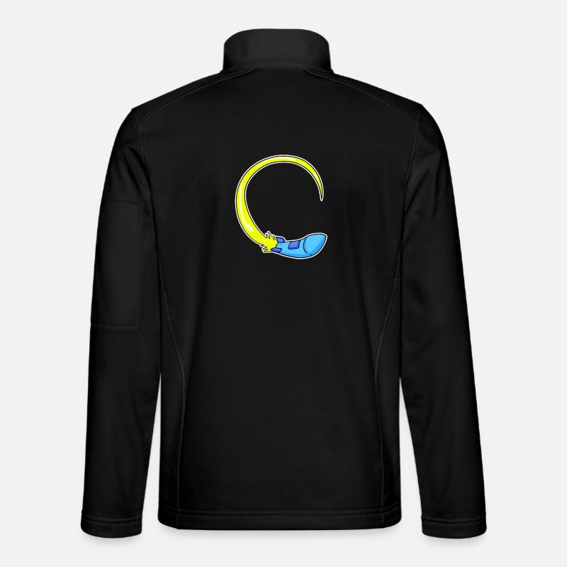Rakete Motiv - Unisex Softshelljacke - Schwarz