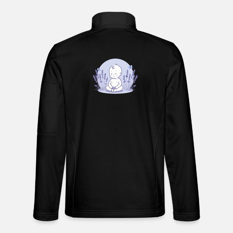 Baby in lavender - Unisex Softshell Jacket - black