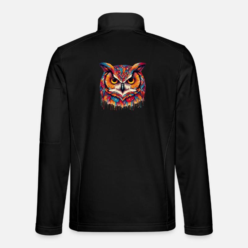 Owl - Unisex Softshell Jacket - black