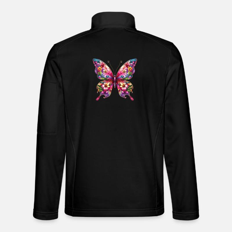 Butterfly - Unisex Softshell Jacket - black
