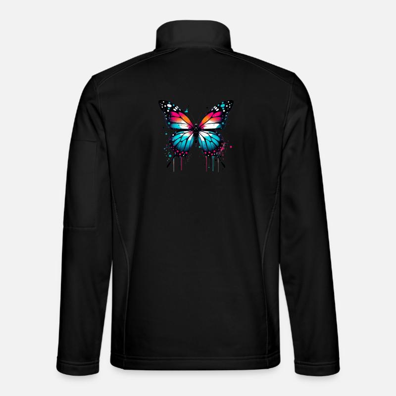 Butterfly - Unisex Softshell Jacket - black