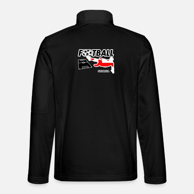 Soccer Fever Georgia - Unisex Softshell Jacket - black