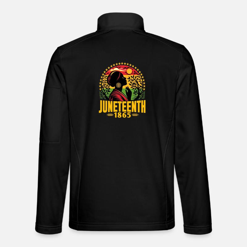 Juneteenth: 19. Juni 1865, Freiheit - Unisex Softshelljacke - Schwarz