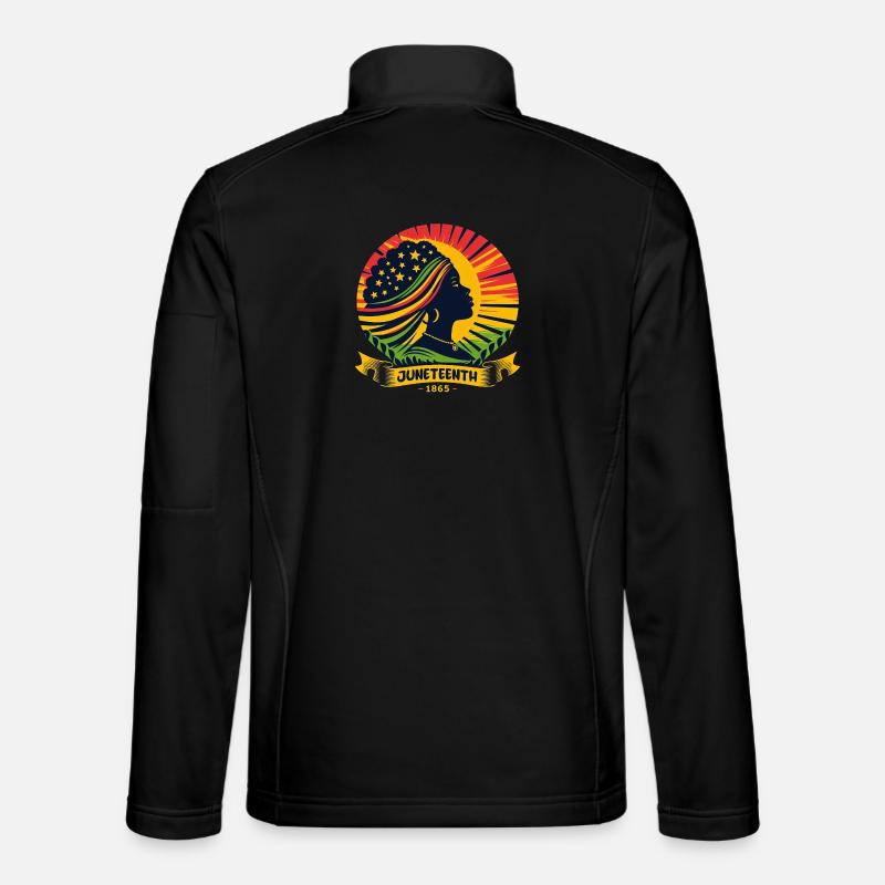 Juneteenth feiern: Freiheit, Erbe, Einheit - Unisex Softshelljacke - Schwarz