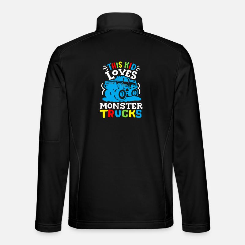 Monstertrucks für Kinder - Unisex Softshelljacke - Schwarz