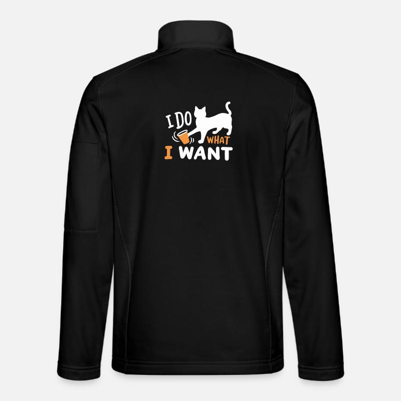 Katze Kätzchen Wortspiel - Unisex Softshelljacke - Schwarz
