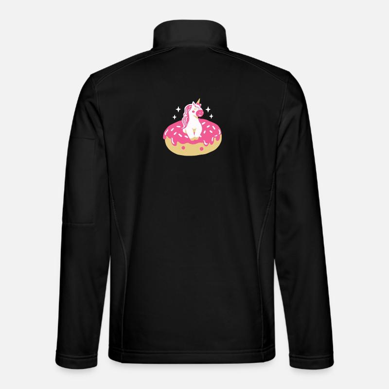 Donut und Einhorn - Unisex Softshelljacke - Schwarz