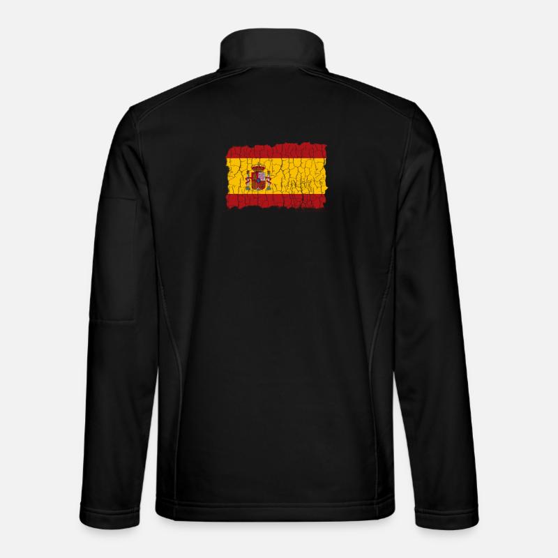 Espagne Drapeau Espania - Veste en tissu softshell Unisexe - noir