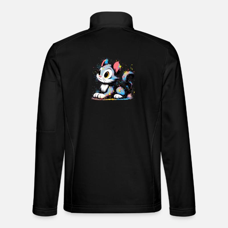 Katze - Unisex Softshelljacke - Schwarz