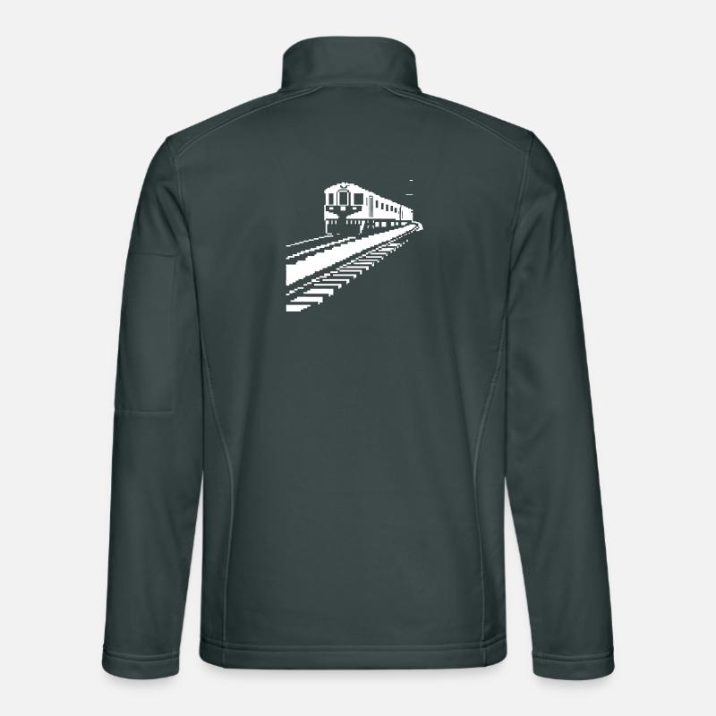 Railroad Pixel Art Unisex Softshell Jacket