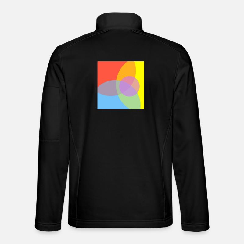 Colour Play Pattern - Unisex Softshell Jacket - black
