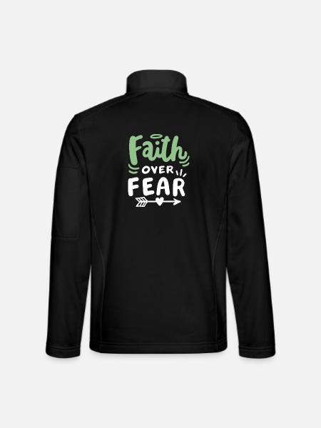 Christlicher Glaube Bibel Zitat - Unisex Softshelljacke - Schwarz