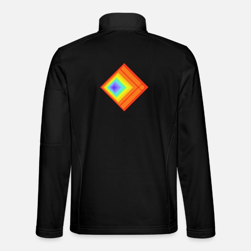 Geometric plays of colours and patterns - Unisex Softshell Jacket - black