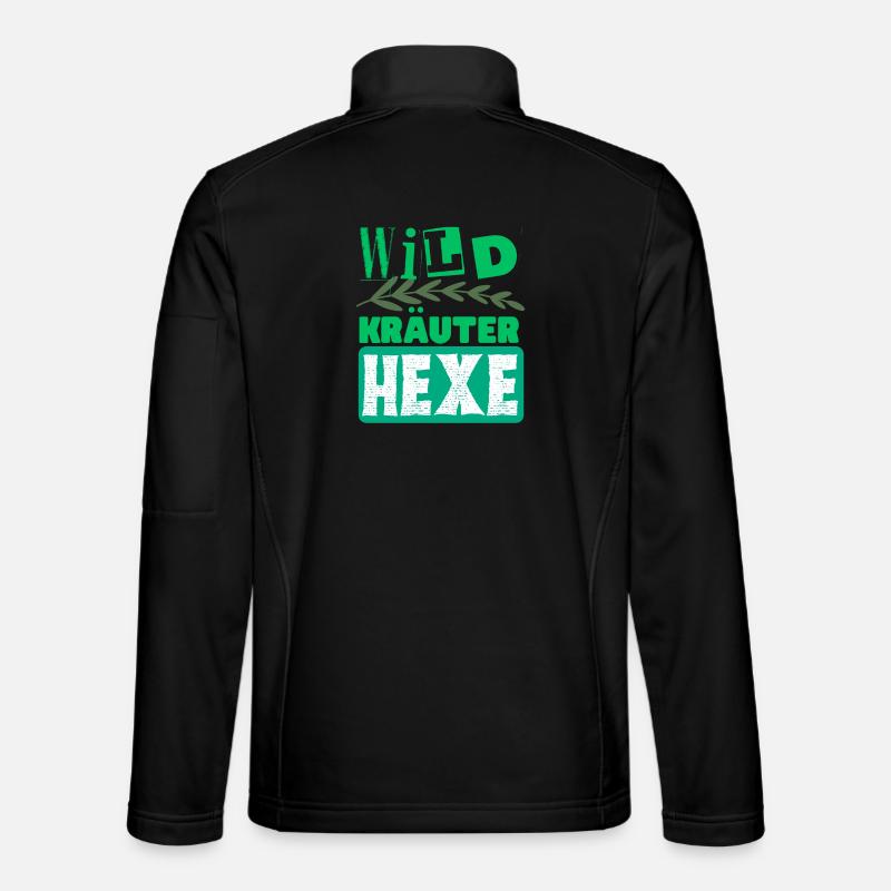 Mama Wildkräuter Hexe Kräuter Design - Unisex Softshelljacke - Schwarz