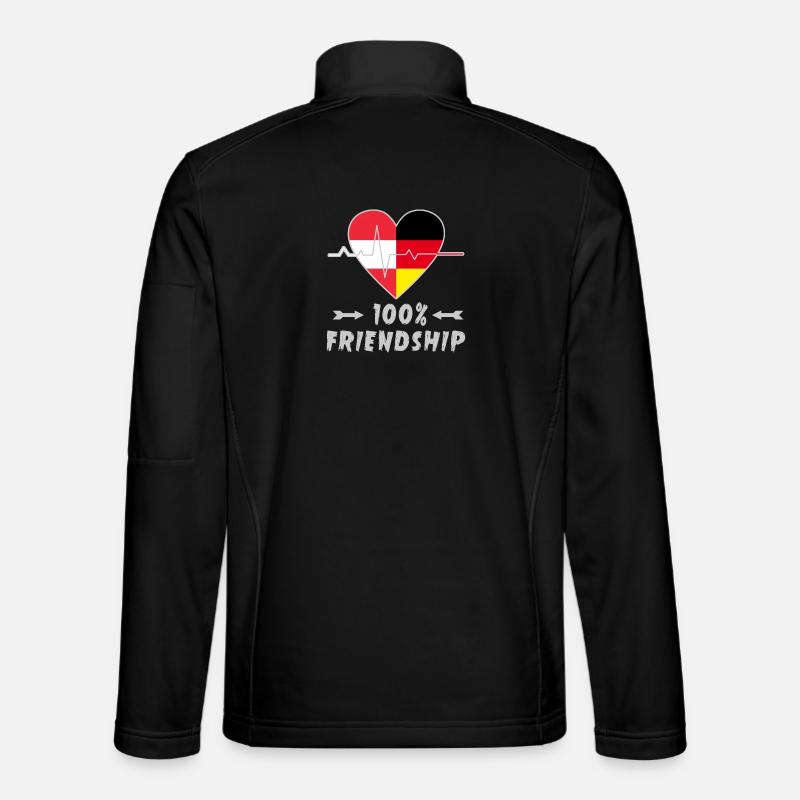 Austria and Germany 100% friendship - Unisex Softshell Jacket - black