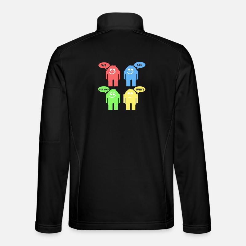 Lustige Männchen Unisex Softshelljacke